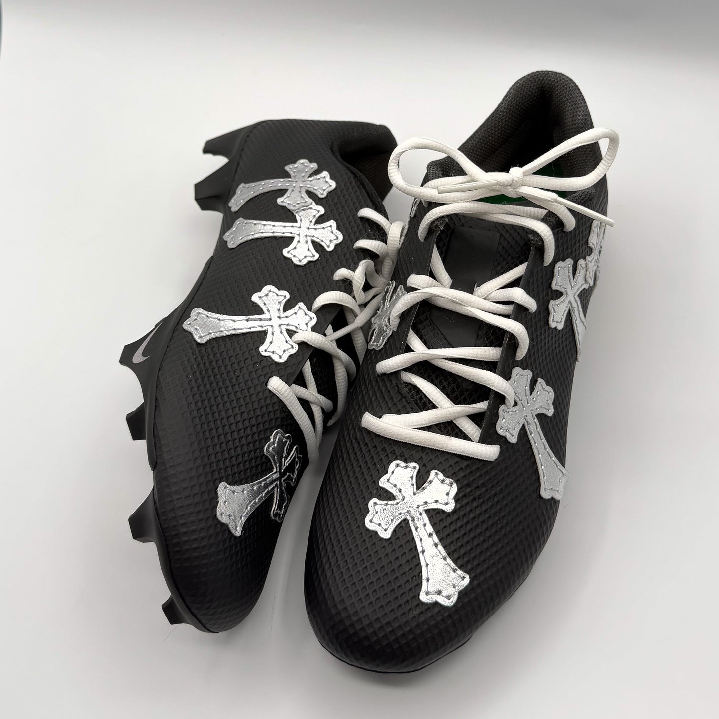 "Chrome Cross" Sewn Custom Football Cleats