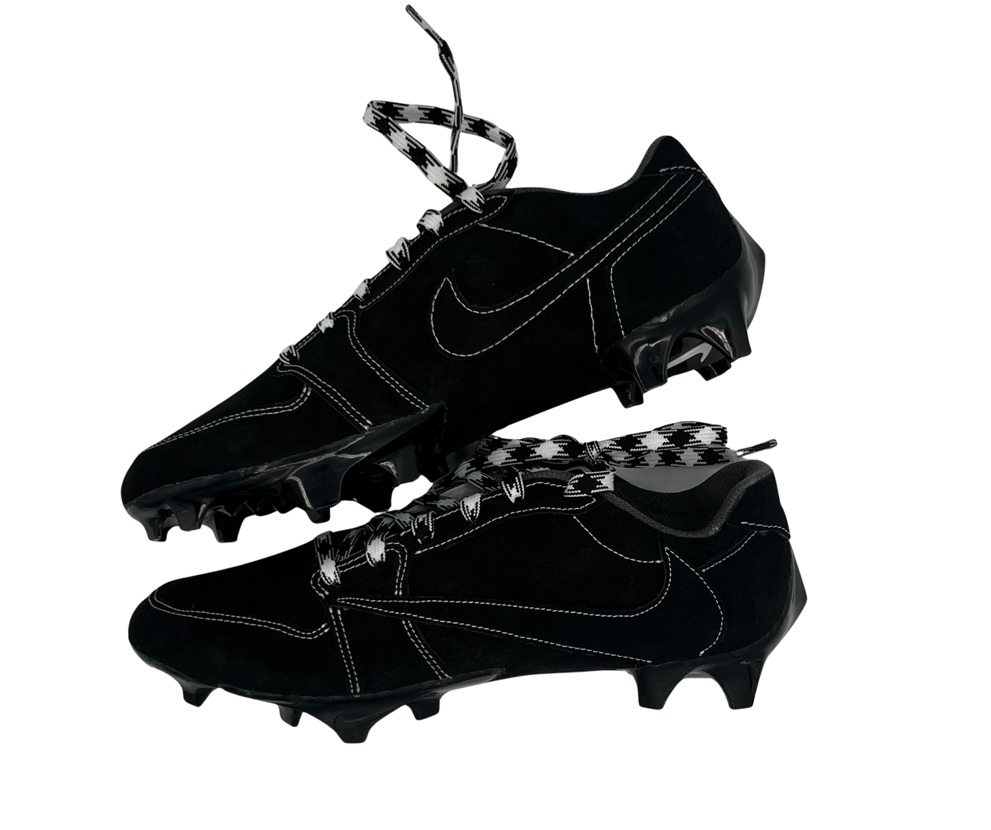 “Black Phantom” Custom Sewn Football Cleats